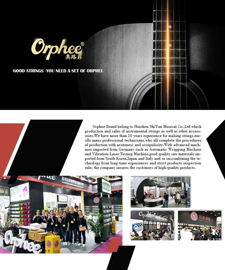 10 Set Orphee Electric Guitar Strings Set RX Series Hexagonal Carbon Steel Professional Beginning Practice Electric Guitar Parts