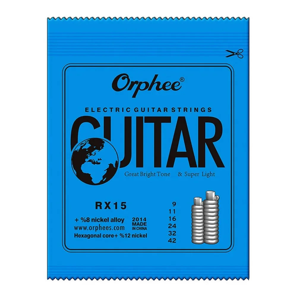 10 Set Orphee Electric Guitar Strings Set RX Series Hexagonal Carbon Steel Professional Beginning Practice Electric Guitar Parts