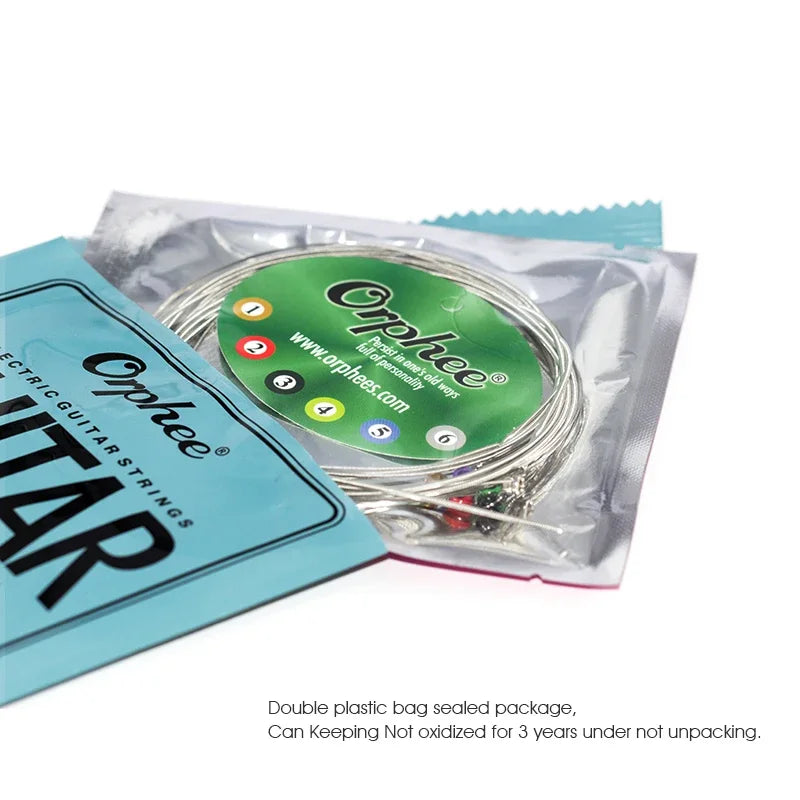 10 Set Orphee Electric Guitar Strings Set RX Series Hexagonal Carbon Steel Professional Beginning Practice Electric Guitar Parts