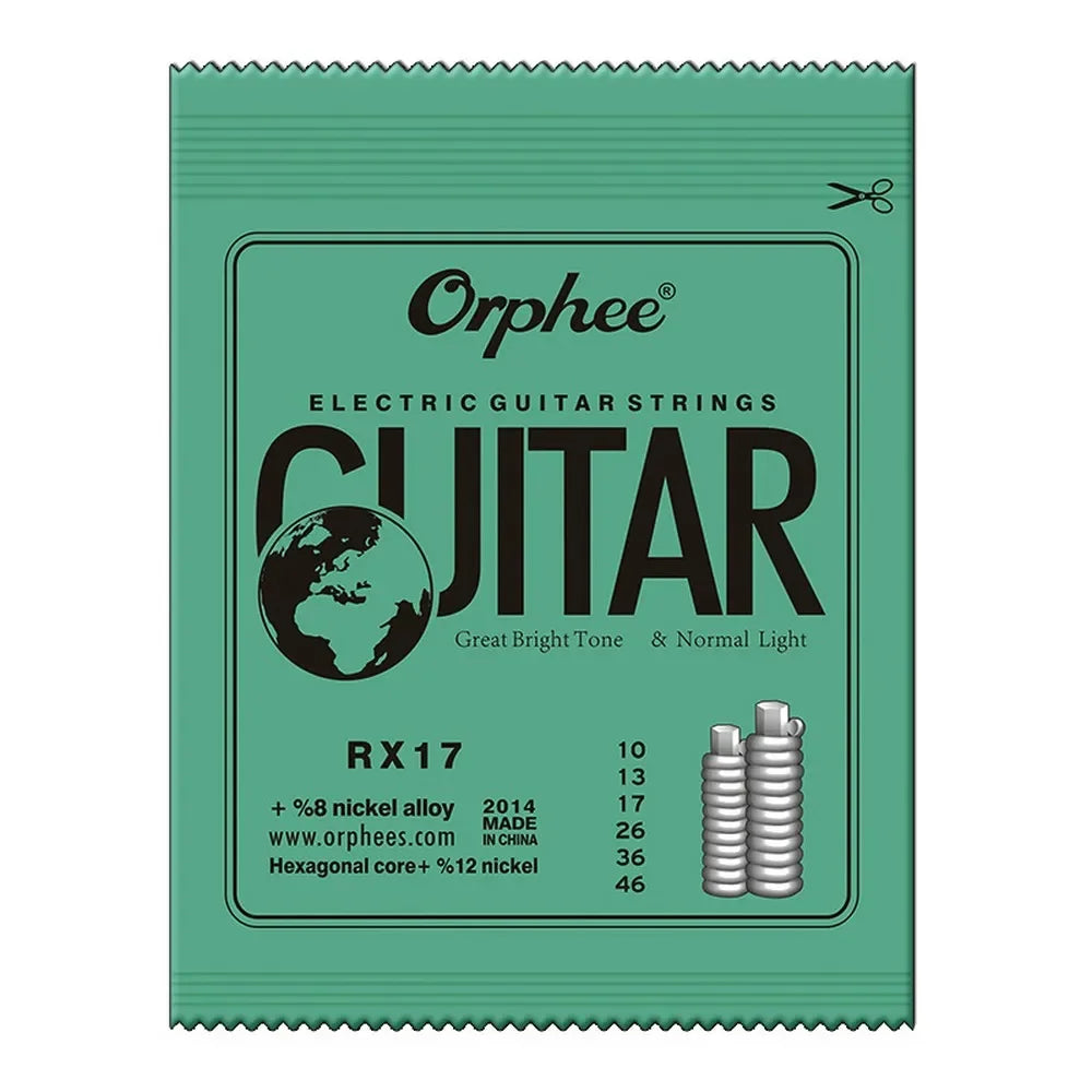 10 Set Orphee Electric Guitar Strings Set RX Series Hexagonal Carbon Steel Professional Beginning Practice Electric Guitar Parts