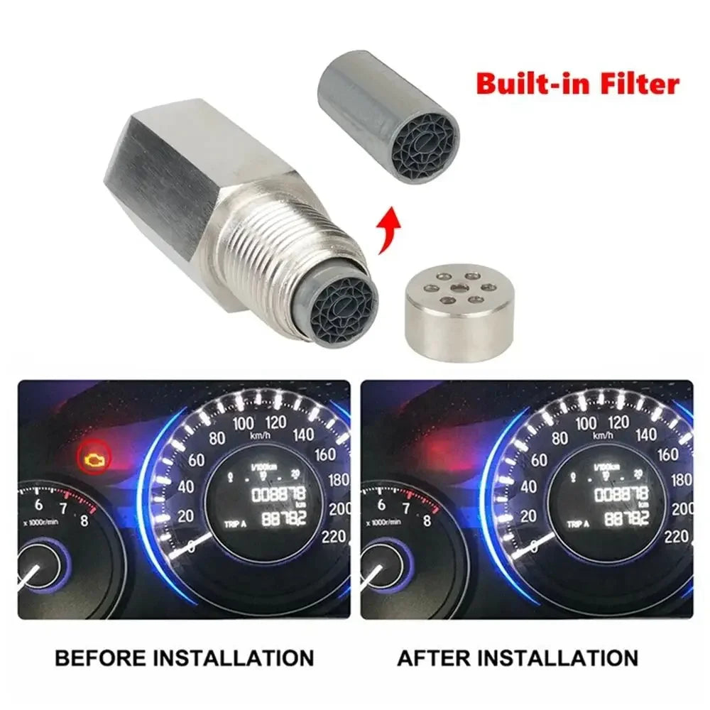 P0420 P0430 Universal O2 Sensor Spacer Adapter M18X1.5 Check Engine Light CEL Mini Catalyst For Fault Code