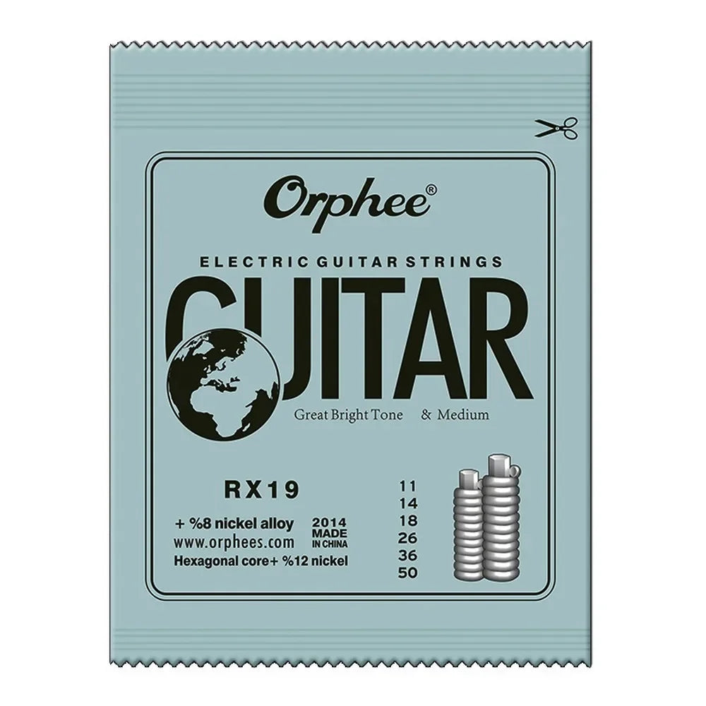 10 Set Orphee Electric Guitar Strings Set RX Series Hexagonal Carbon Steel Professional Beginning Practice Electric Guitar Parts